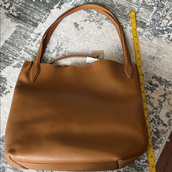 Madewell cognac Leather Shoulder Tote Bag - Picture 6 of 6